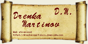 Drenka Martinov vizit kartica
